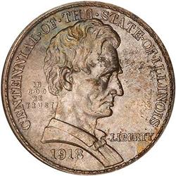 Lot 882 - 1918 Illinois Half Dollar NGC MS65