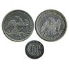 Image 2 : Lot 908 - Lot of 3 Coins. 1860 3CS, 1831 25c, 1854 25c Arrows RAW