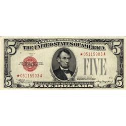 Lot 911 - 1928, $5 Legal Tender Note. Fr-1525*. KL-1639*