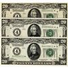 Image 1 : Lot 915 - Lot of 3 1928 $20.00 Federal Reserve Notes