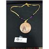 Image 1 : Signed Native Carved Pendant. Signed Pat Lier 1994 on a Leather Necklace