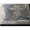 Image 2 : A 4 Ounce .999 Fine Silver $100 Banknote in Good Shape