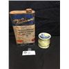 Image 1 : Woodwards Fishing Line Spool Plaza Woodward's Non-Flammable Paint and Varnish Remover Tin. Empty