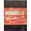 Image 2 : Vintage Woodwards Drug Stores Limited Vancouver Canada Poison Bottle. Nice Glass Bottle.