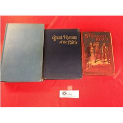 A Lot of 3 Vintage Hardcover Books.Henry Irving. Great Hymns of Faith and the Street Road