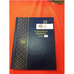 Canadian Nickles Blue Book. 1922-1967. Missing 1925,1926,1942,1947,1953 and 1957