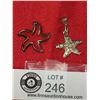 Image 1 : 2 Starfish Pendants. 1 is Sterling Silver and is other is 18 Karat Gold Plated