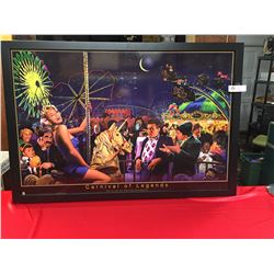 Carnival Of The Legends Painting by George Bungarda Measures 38"x 26" H