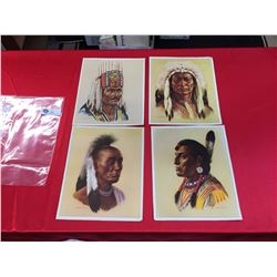 4 Unframed Vintage Prints of Native Peoples. Adam Sheriff Scott