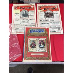3 Vintage Magazines The Illustrated London and 2 Copies of The Graphic from 1920