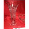 Image 2 : Candlewick Glass Candle Stick and Cut Crystal Vase