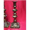 Image 2 : A Pair of Victorian English Brass Beehive Candlesticks form 1880's