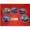 Image 1 : Lot of 5 Miniature Danish Blue and White Plates