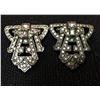 Image 1 : A Pair of Art Deco 1930's Rhinestone Jewelry Clip on Earrings.
