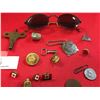 Image 2 : Nice Little Vintage Collectible Lot.Pair of Vintage Sunglasses an Old Key and Clicker Toy, Ect.