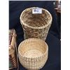 Image 3 : Lot of 4 Different Baskets. Woven and Wicker
