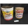 Image 1 : Vintage Roger's Golden Syrup Tin 10lb PLUS a Fraser Valley Farm Cleaner Tin. Both have Nice Graphics