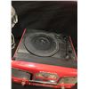 Image 3 : A Classic Vintage Syle Record/CD Player with AM/FM Radio. Plus a Vintge Glass Lamp and a Cumberland 