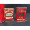 Image 2 : Vintage Kitchen Lot Blue Ribbon Baking Powder, Blue Ribbon Sobroso Spice Tin,Empress Tin Cayenne and