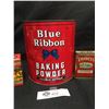 Image 3 : Vintage Kitchen Lot Blue Ribbon Baking Powder, Blue Ribbon Sobroso Spice Tin,Empress Tin Cayenne and