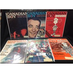 A lot of Canadian Boy Magazines From The 1965. All on White Boards and In Bags