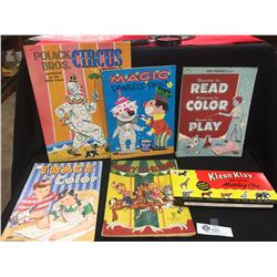 Vintage Children's Lot. Colouring Books, Unused Modelling Clay. From 1960's. Nice Graphics on Box