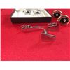 Image 2 : A Set of Gold Plated Cufflinks with Black Stones and Another Pair of Cufflinks with the Tie Clip