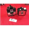 Image 1 : 2 Vintage Cameras. 1 is a Mark 12 and the Other is a Kodak Browning Bullet.