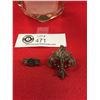 Image 2 : Vintage Crystal Glass Perfume Decanter Plus a Scottish Pin and a Military US Army Pin