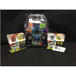 Lot of Puzzles. All New in the Packages. 2 Packages of Crazy Cubes and a Rubik's Cube Recolution.