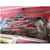 Image 8 : Snap-On 2 Piece Red Metal Tool Chest w/ Misc Tools in Drawers