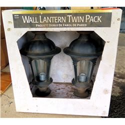 Wall Lantern Twin Pack Black Finish 848 018 Outdoor Lights