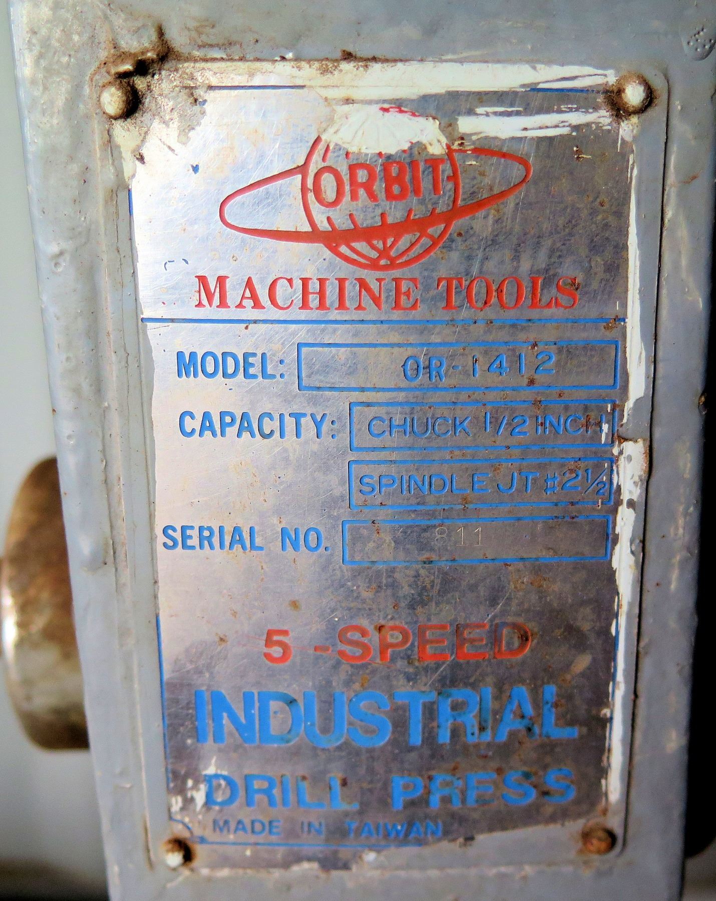 Orbit Machine Tools 5-Speed Industrial Drill Press Model OR-1412 - Oahu ...