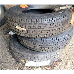 Qty 3 ST235/80R16 Trailer/Light Truck Tires 197621 762-400-406