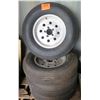 Image 1 : Qty 4 Moroso Drag Special 7.60-15 4PR Tubeless Tires on Rims