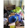 Image 2 : Contents of Shelf:  Air Hoses, Safety Tape, Hoses, Acetone, Funnels, etc