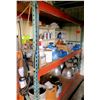 Image 1 : Contents of Shelf:  Gallons Paint, Rustoleum Spray, Primer, Lights, Oil, etc