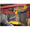 Image 2 : Rolling Metal 2 Tier Cart w/ Top Cover & Tools: DeWalt & Craftsman Drill, etc
