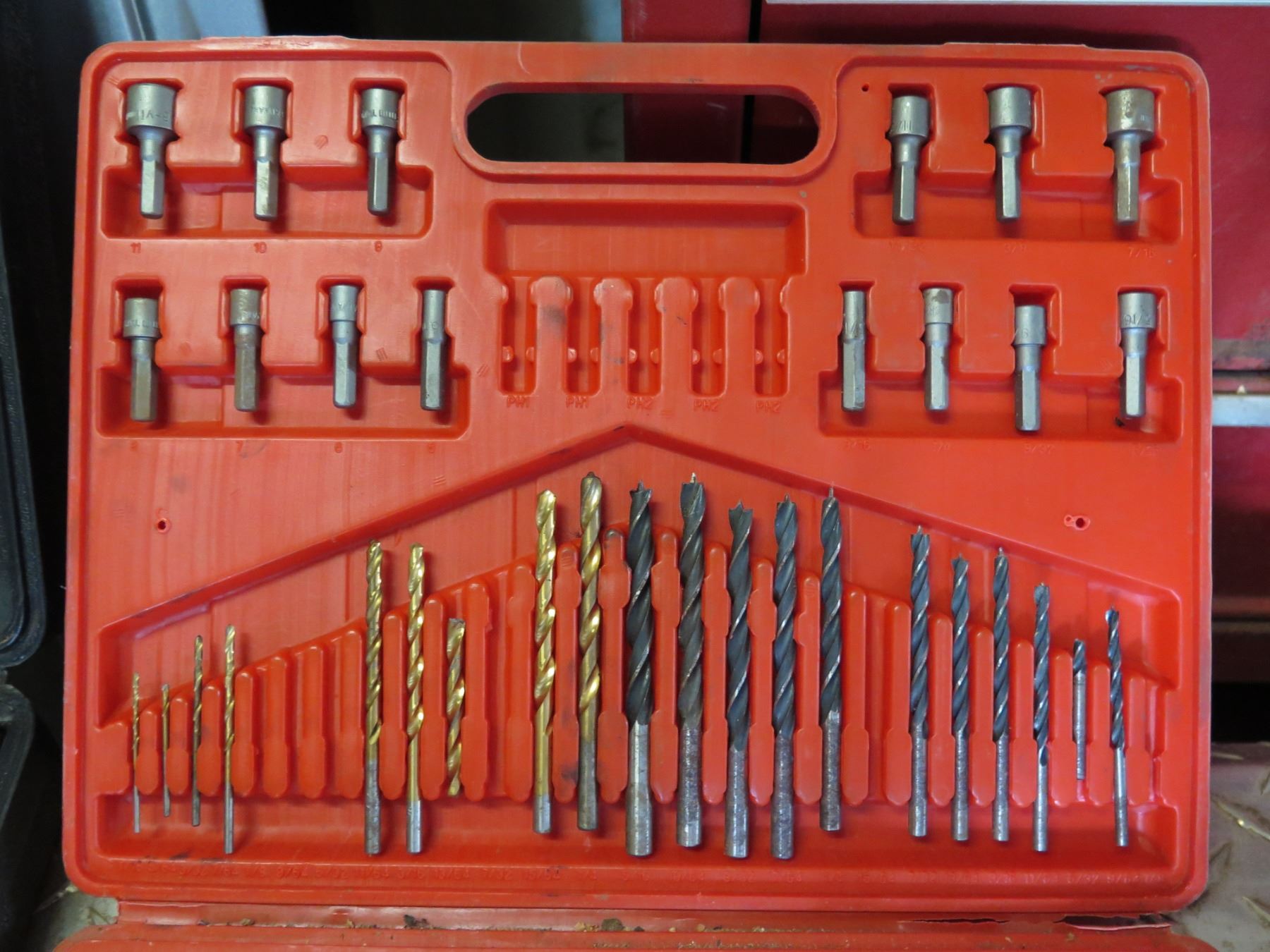 W Rachet Tool Set Case Qty 2 Hard Case Tool Sets - WorkForce Drill Bit Set & Rachet w/ Sockets Set