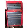 Image 1 : 2 Piece Husky Red Metal Tool Boxes w/ Misc Tools in Drawers