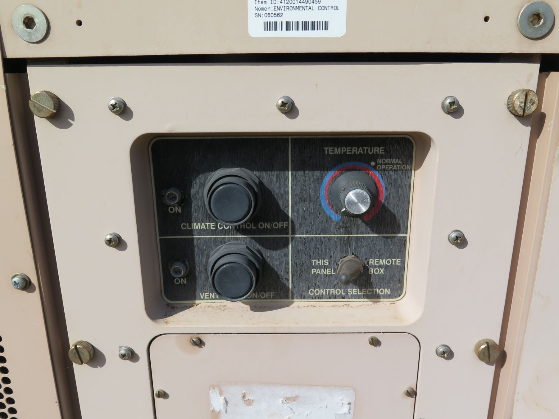 Fdecu Field Deployable Environmental Control Unit 208/230 Vac, Model FDECU-5 ...