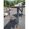 Image 2 : Black Metal Shop Table on 4 Wheels