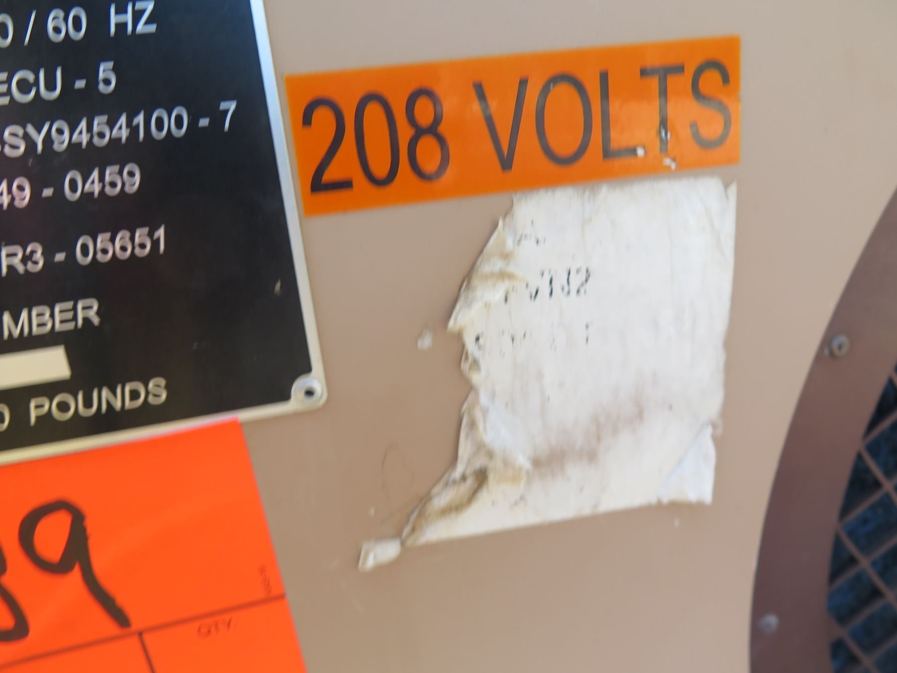 Fdecu Field Deployable Environmental Control Unit 208/230 Vac, Model FDECU-5 ...