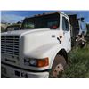 Image 1 : White International 4900 DT 466E Flatbed Truck (No Motor -Plates Not in Storage!)