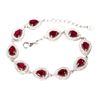 Image 1 : Pear Red Ruby 6x4 MM Bracelet