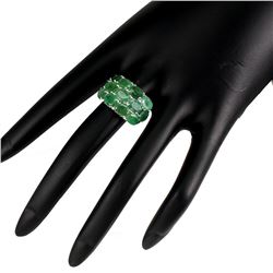 Natural Untreated Green Emerald Ring