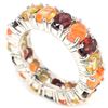 Image 2 : NATURAL MULTI COLOR FIRE OPAL GARNET CITRINE Ring