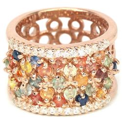 Natural  MULTI COLOR SAPPHIRE Ring