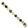Image 2 : Natural Purple Amethyst Peridot 88.46 Cts Bracelet