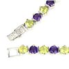 Image 3 : Natural Purple Amethyst Peridot 88.46 Cts Bracelet
